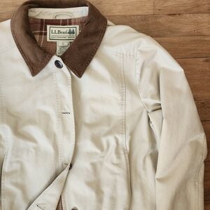 L.L. Bean Cream Barn Jacket